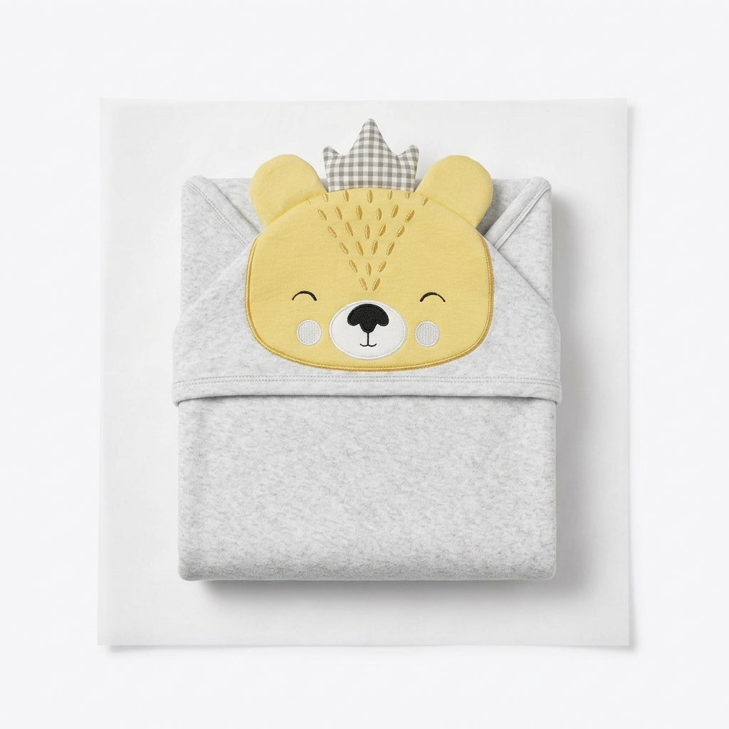 BABY WRAPPING SHEET TAJ BEAR GREY
