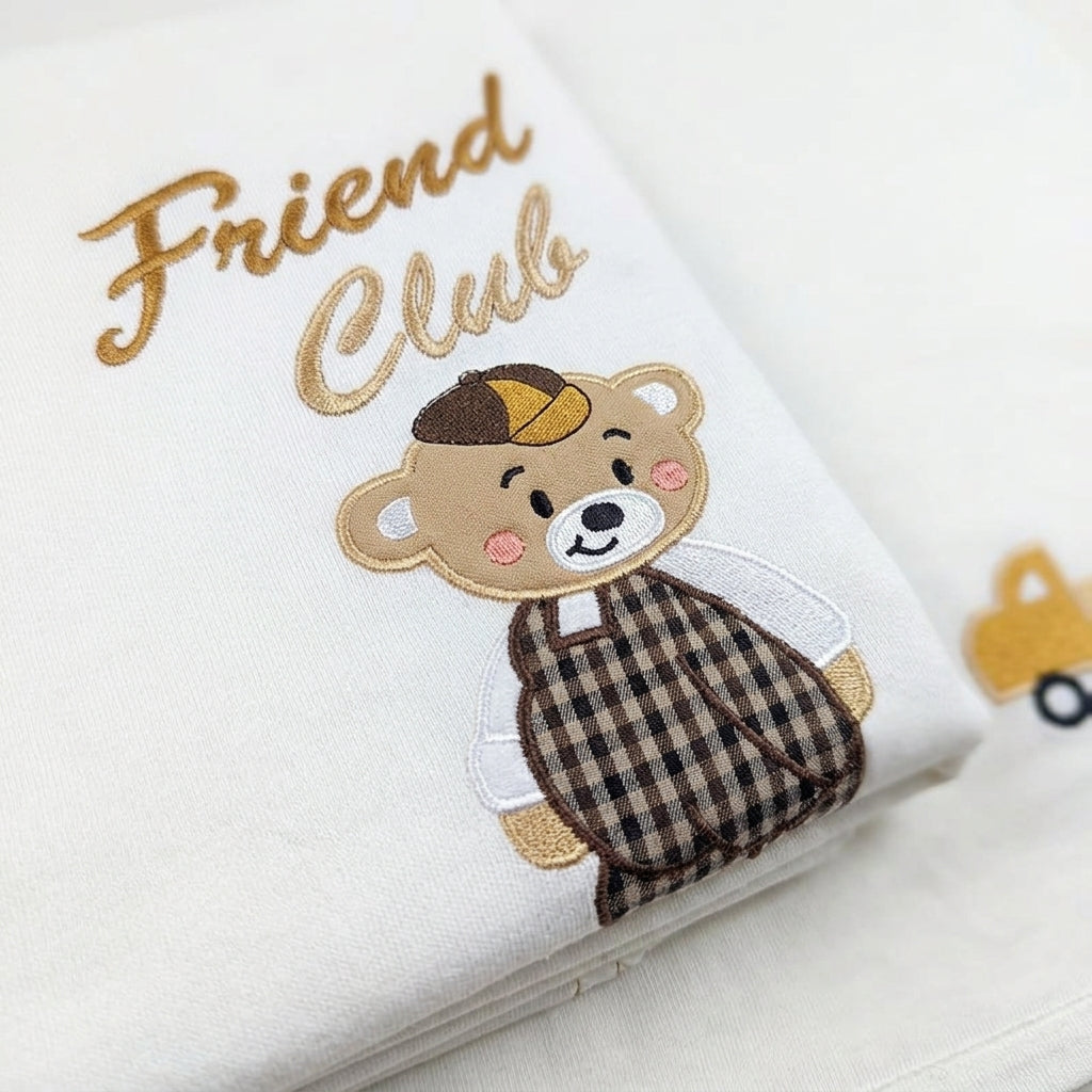 SUNNY BABY WRAPPING SHEET BEAR WHITE