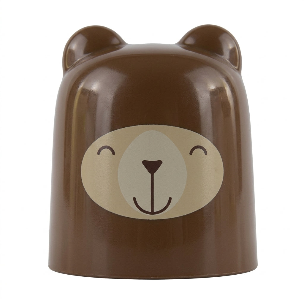 BABY PLASTIC FEEDER BOTTLE BEAR BROWN