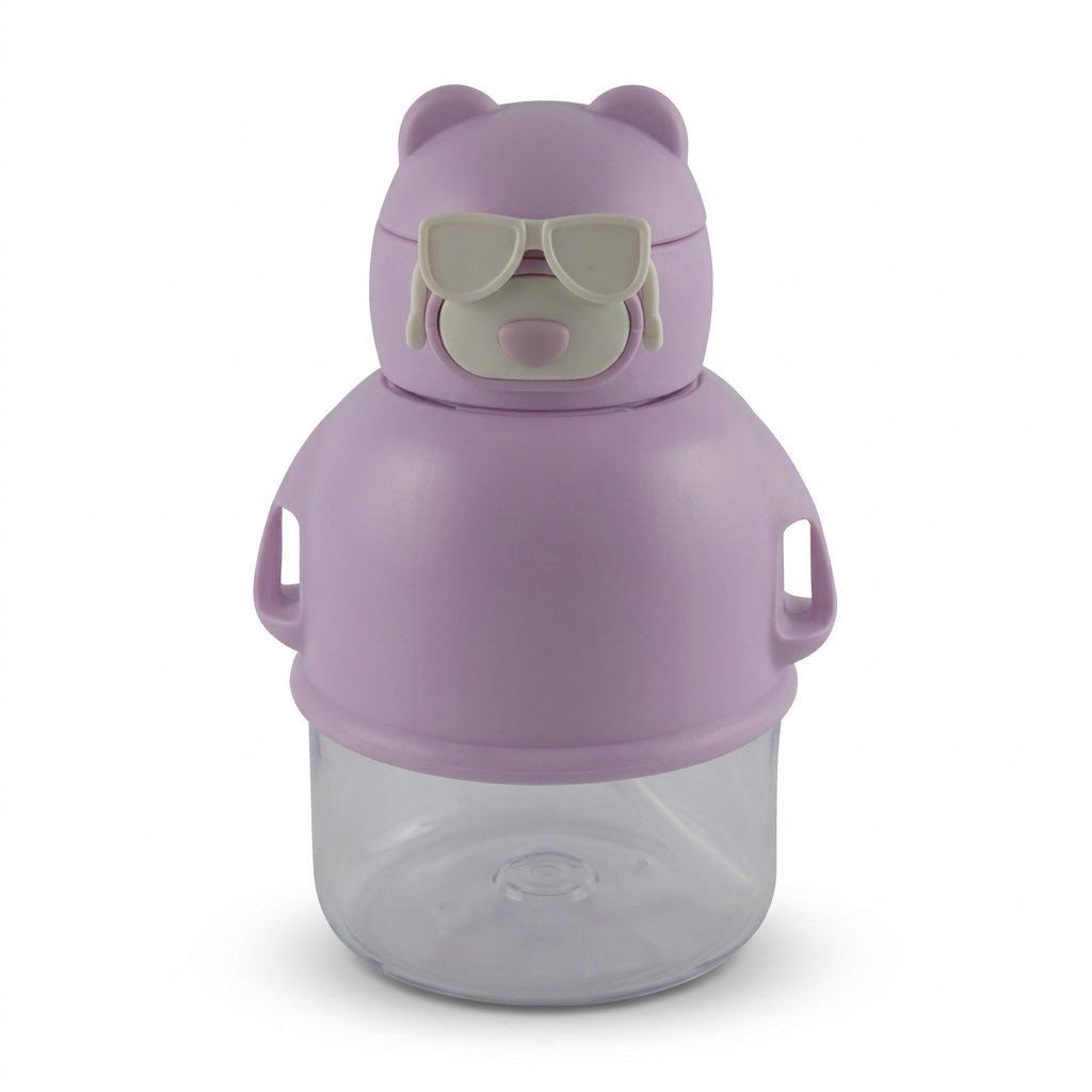 BABY STRAW SIPPER BEAR GLASSES PURPLE