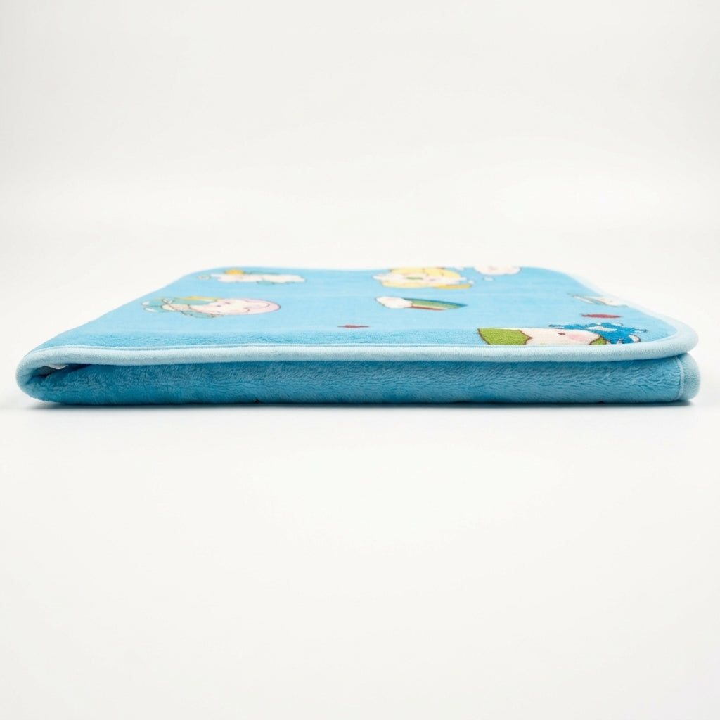 BABY CHANGING SHEET IMP COTTON BEAR CAR BLUE XL