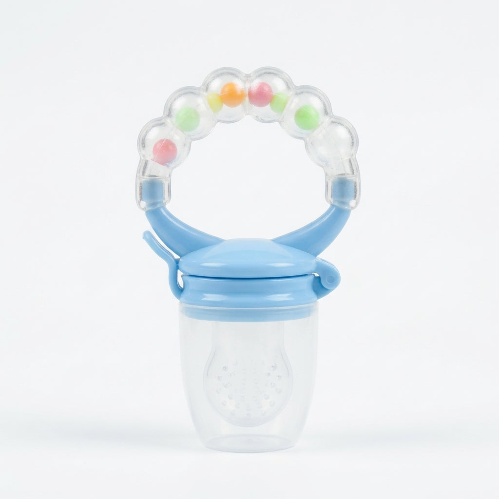 BABY FRUIT PACIFIER RATTLE BLUE