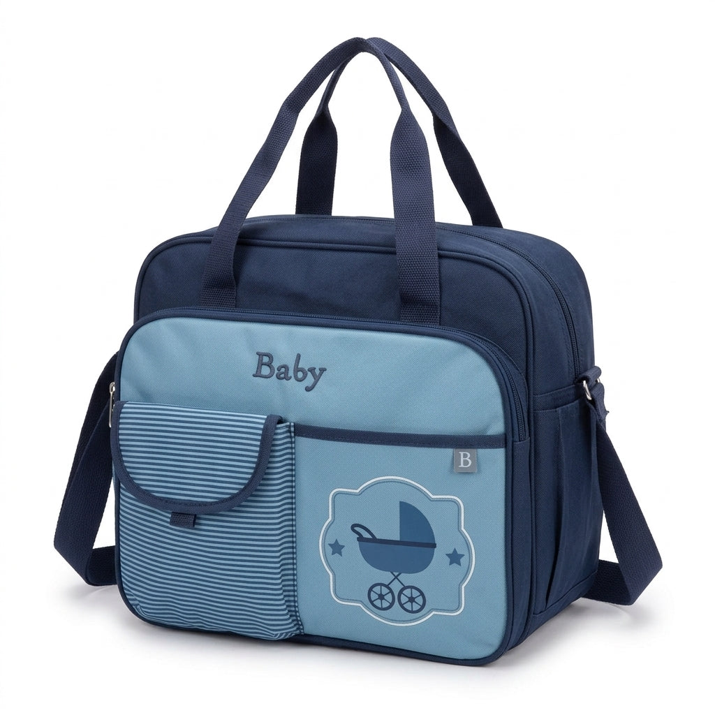 Baby Bag China Double Bear Blue