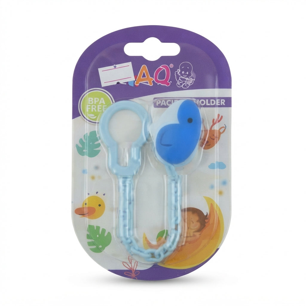 BABY PACIFIER HOLDER DOLPHIN BLUE
