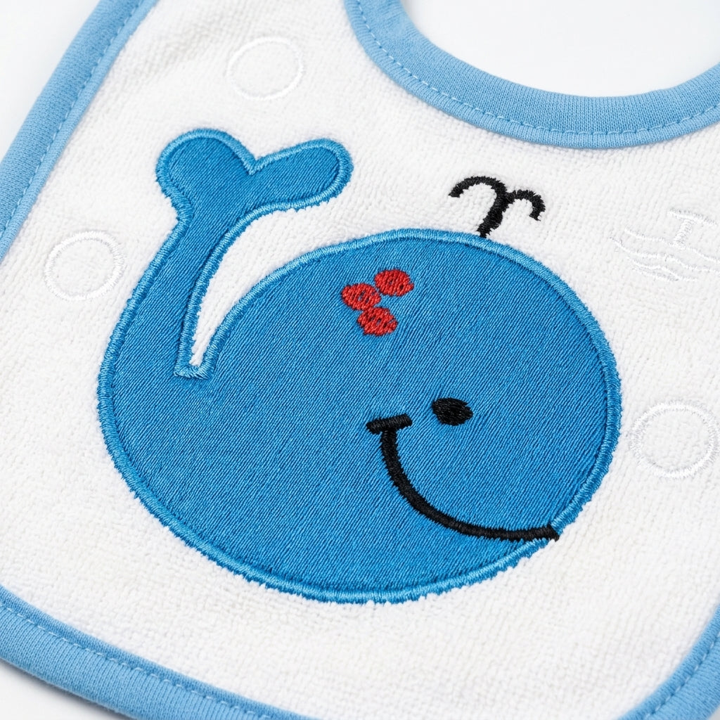3-PIECE BABY GIFT SET DOLPHIN, SAFARI & NIGHT SKY THEME (BIB, SOCKS & MITTENS)
