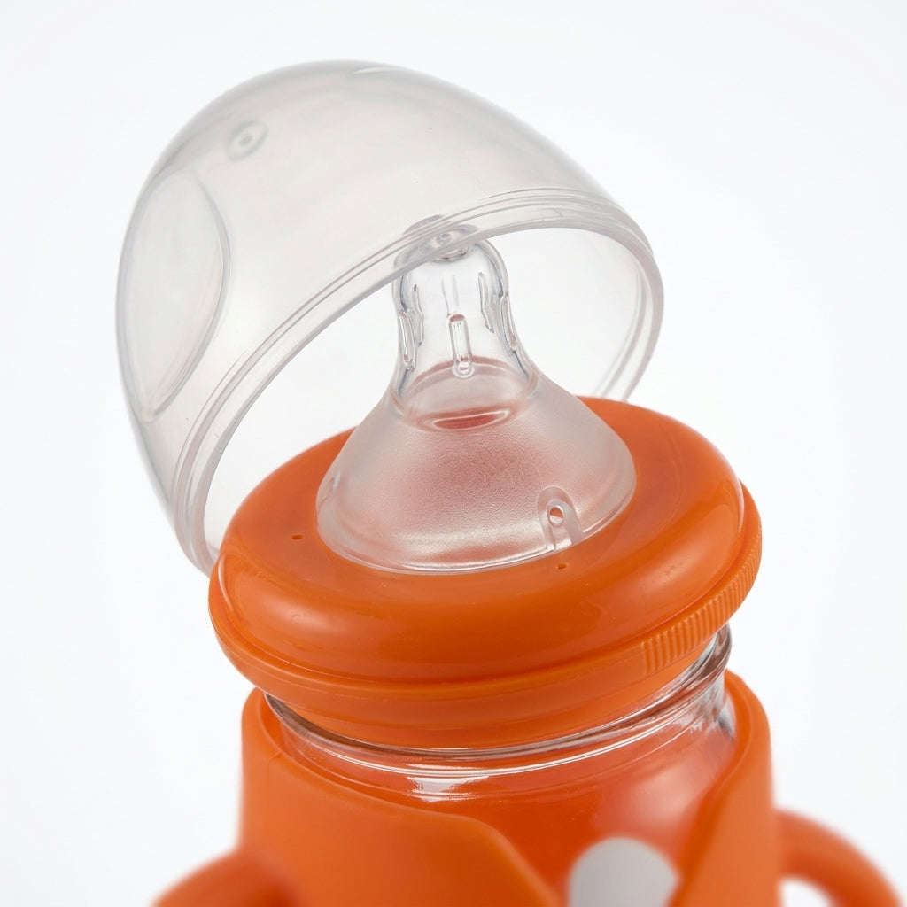 BABY FEEDER CURVE PANDA ORANGE
