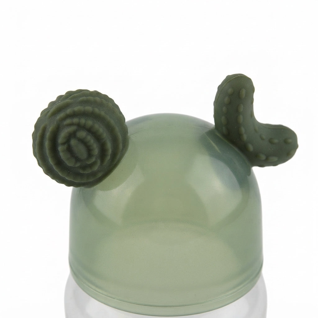 BABY GLASS FEEDER DARK GREEN YES