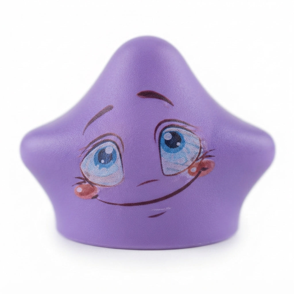 BABY GLASS FEEDER STAR CAP PURPLE YES