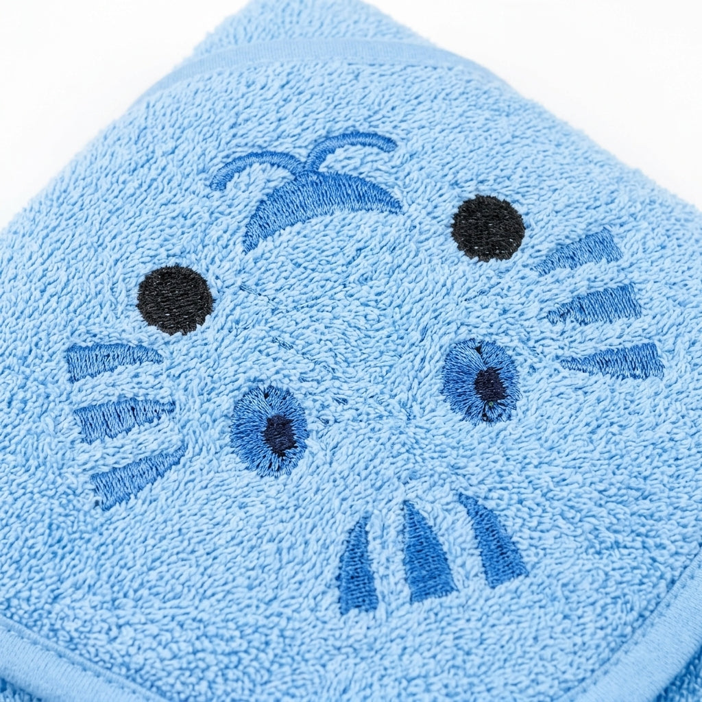 SENIORS BABY BATH TOWEL LION BLUE