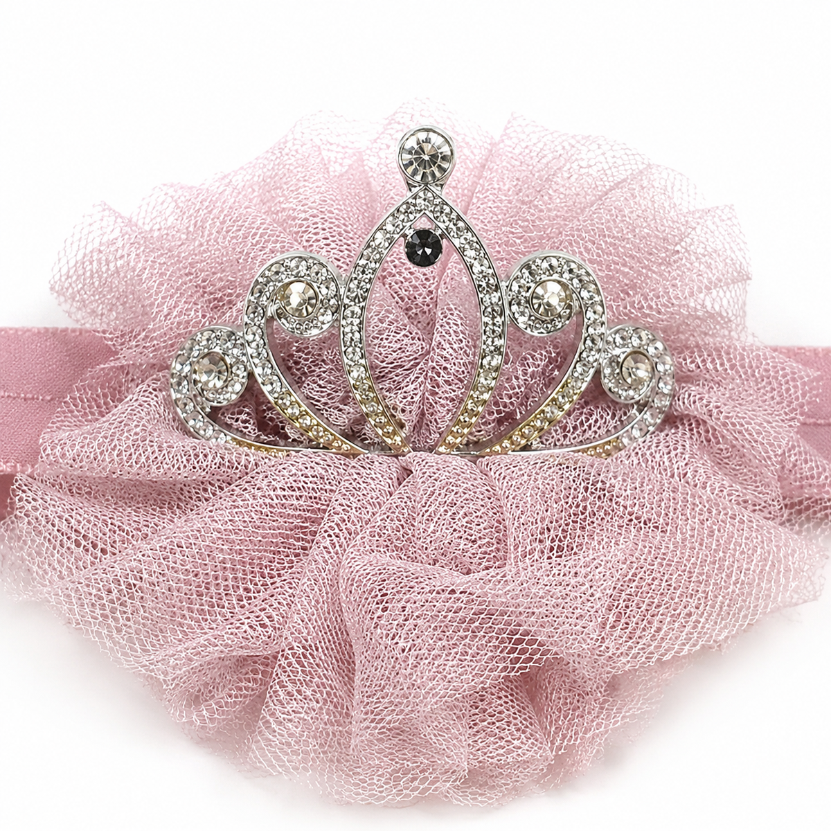 BABY GIRL CROWN AND BOO HEADBAND SET 3PCS PINK