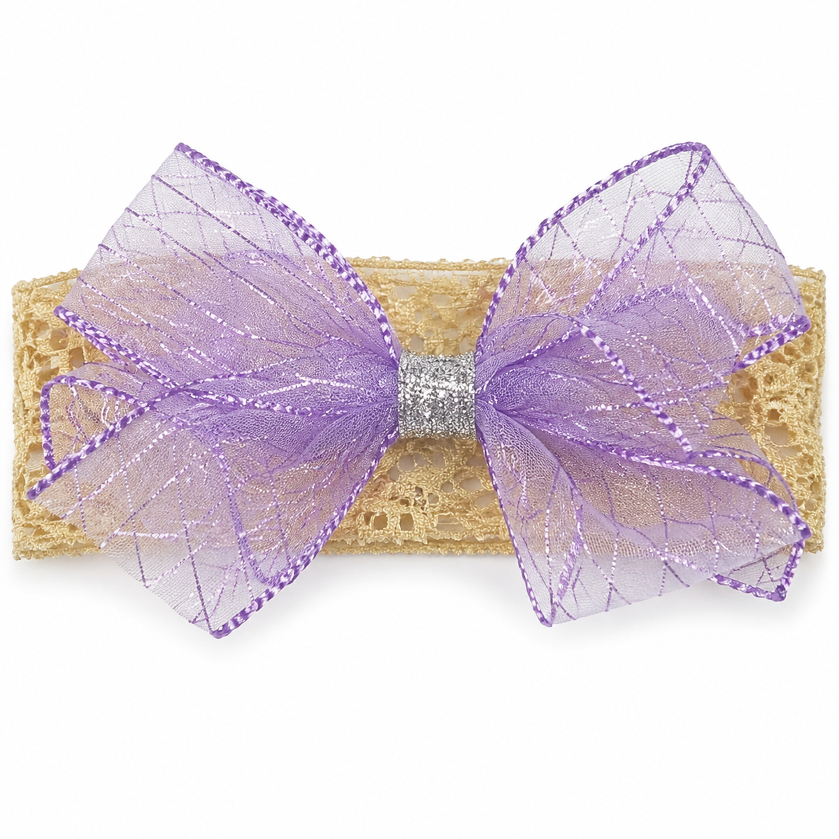 BABY GIRL CROWN AND BOO HEADBAND SET 3PCS PURPLE