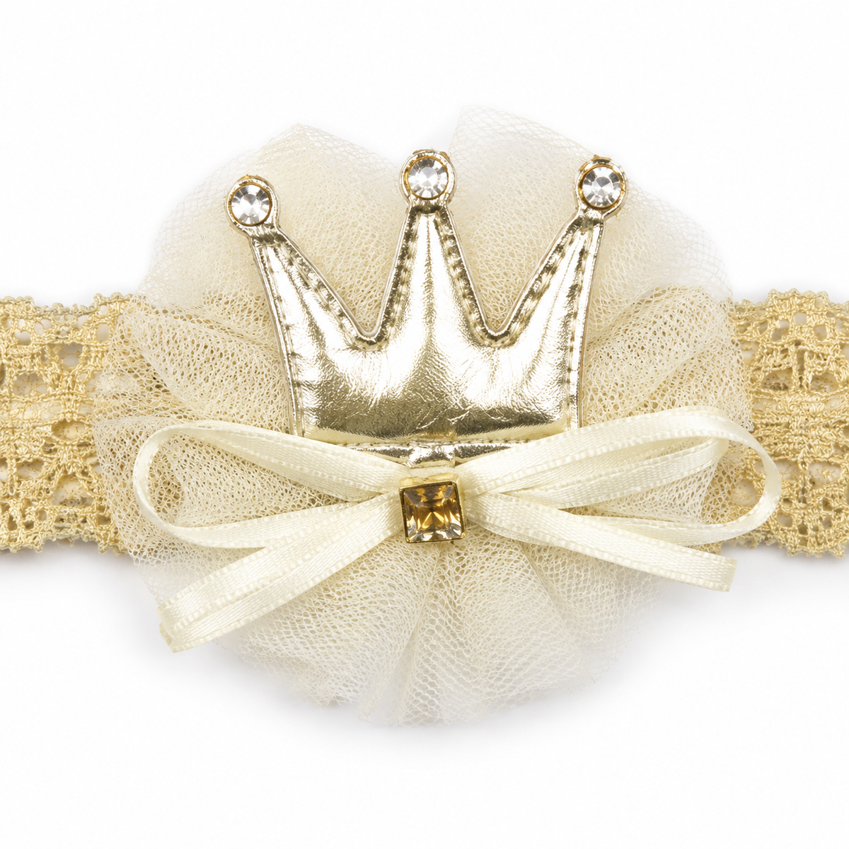 BABY GIRL CROWN AND BOO HEADBAND SET 3PCS PURPLE