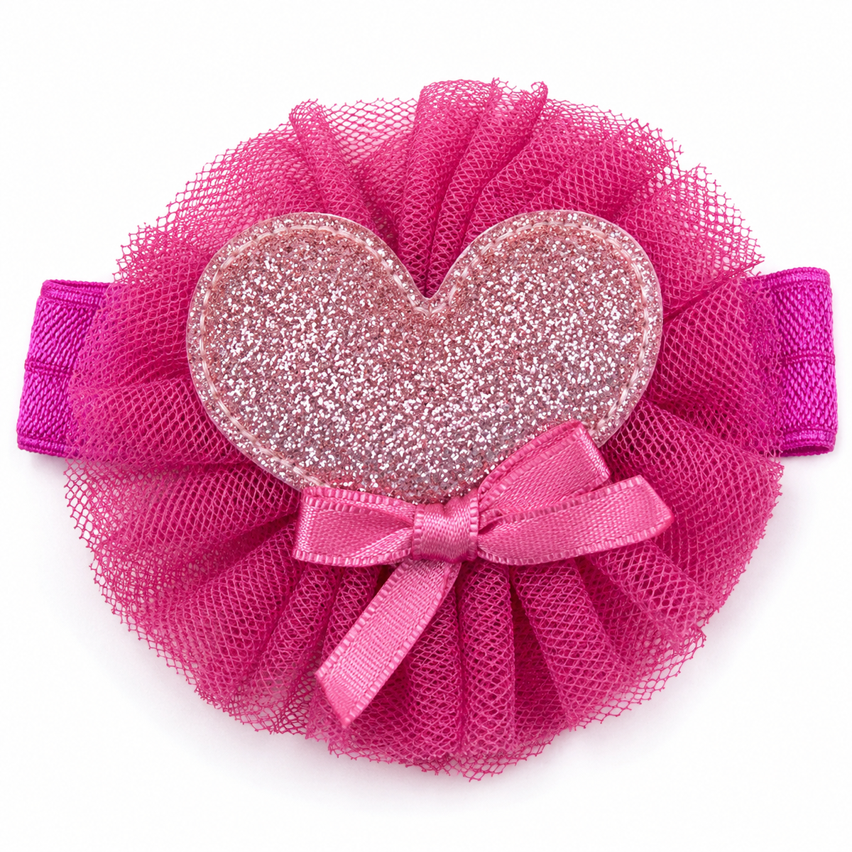 BABY GIRL FANCY HEART HEADBAND SET 3PCS