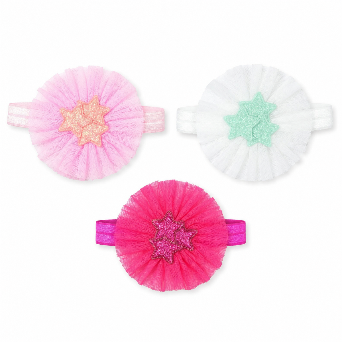 BABY GIRL FANCY STAR HEADBAND SET 3PCS