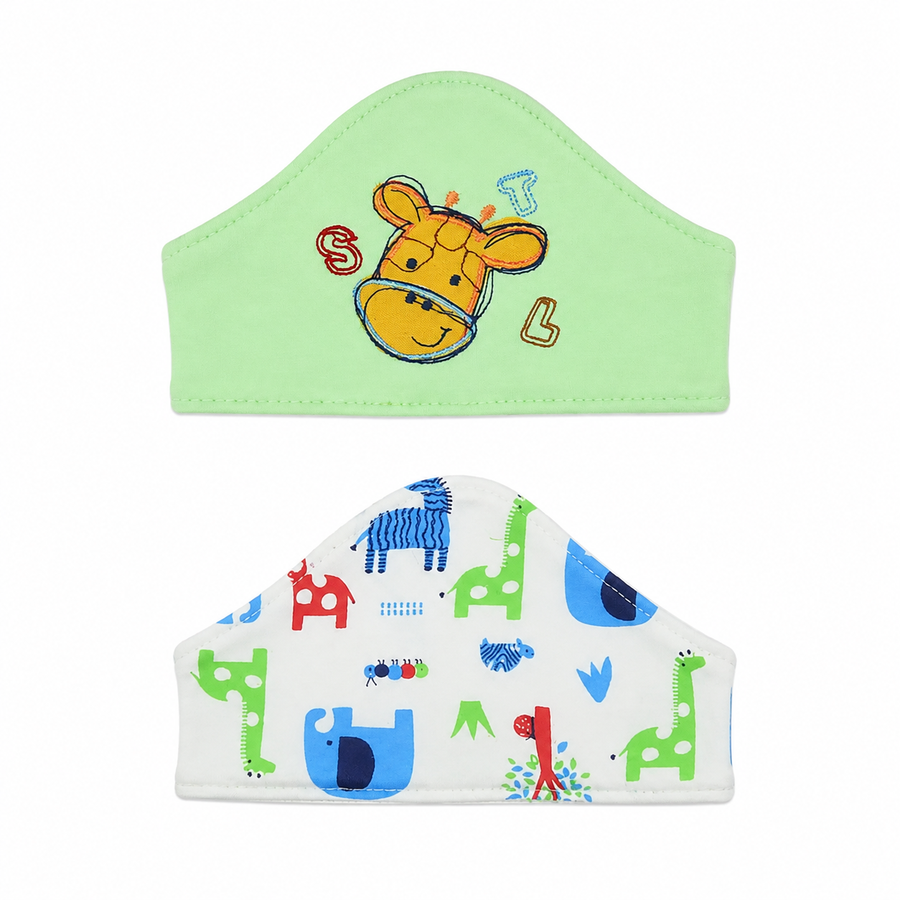 BABY HAIR BAND 2PCS SET COW GREEN