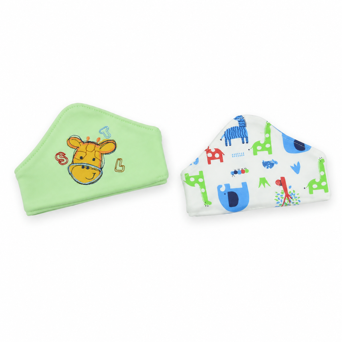 BABY HAIR BAND 2PCS SET COW GREEN