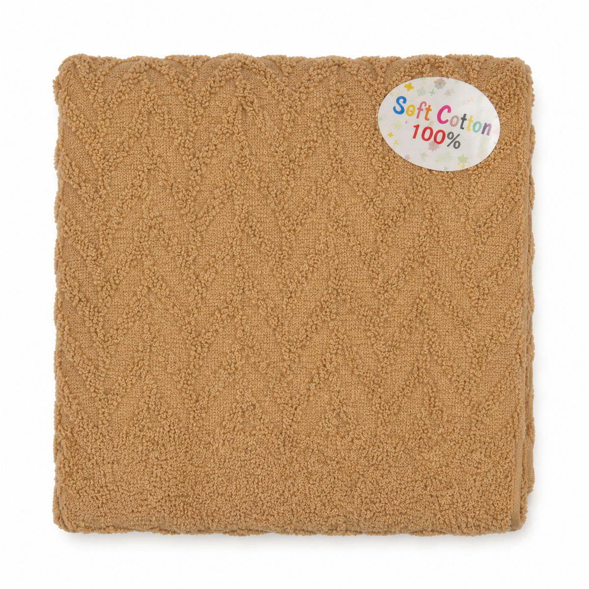 BABY TOWEL 100%COTTON BROWN