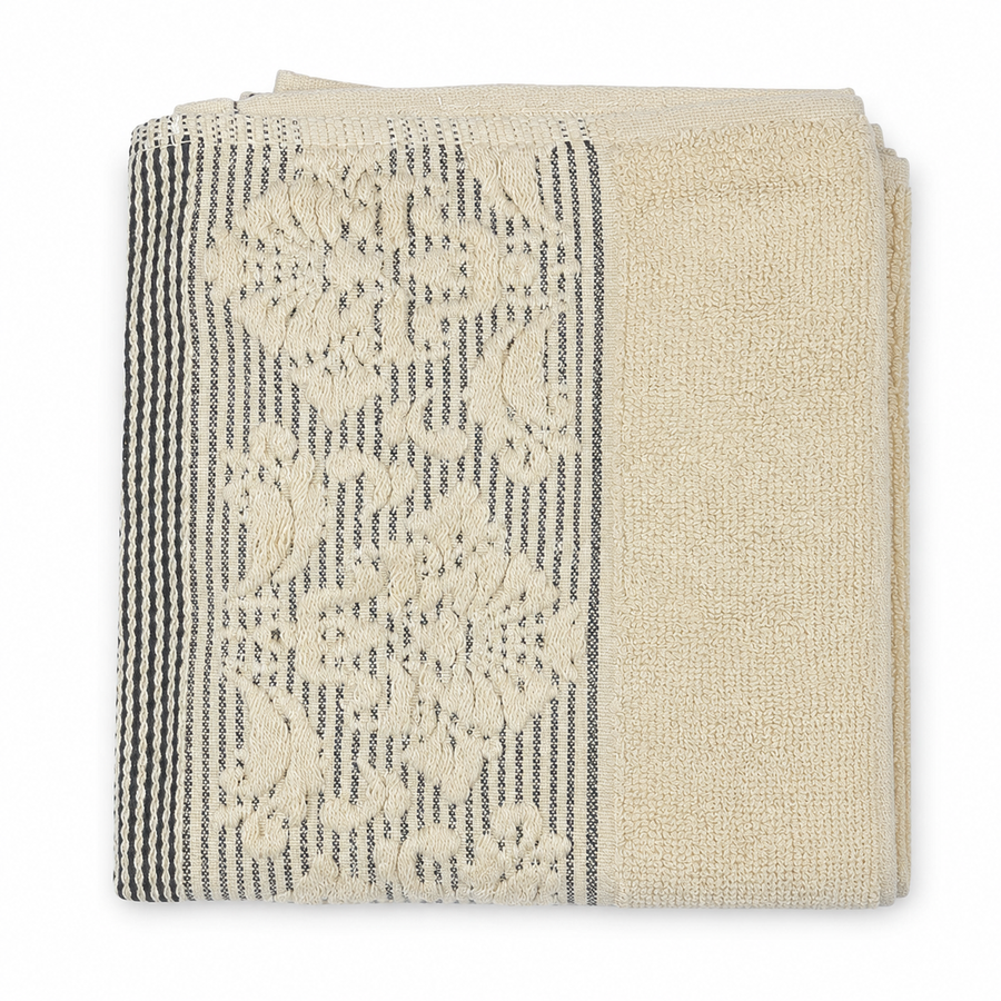 BABY TOWEL LINES PRINTED BROWN