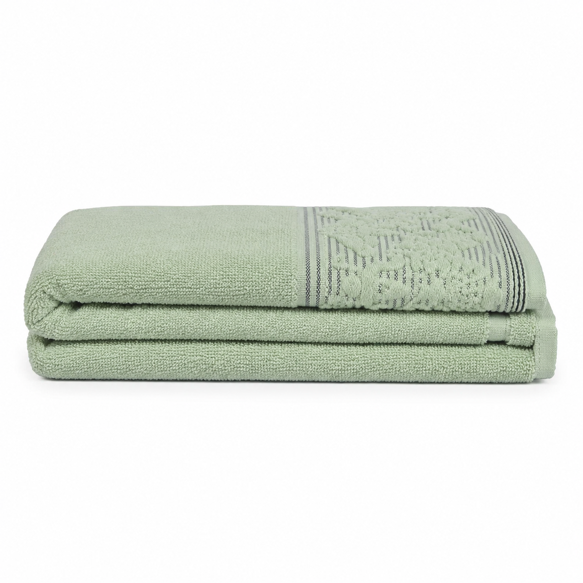 BABY TOWEL LINES PRINTED GREEN