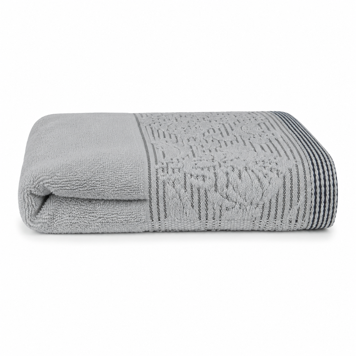 BABY TOWEL LINES PRINTED GREY