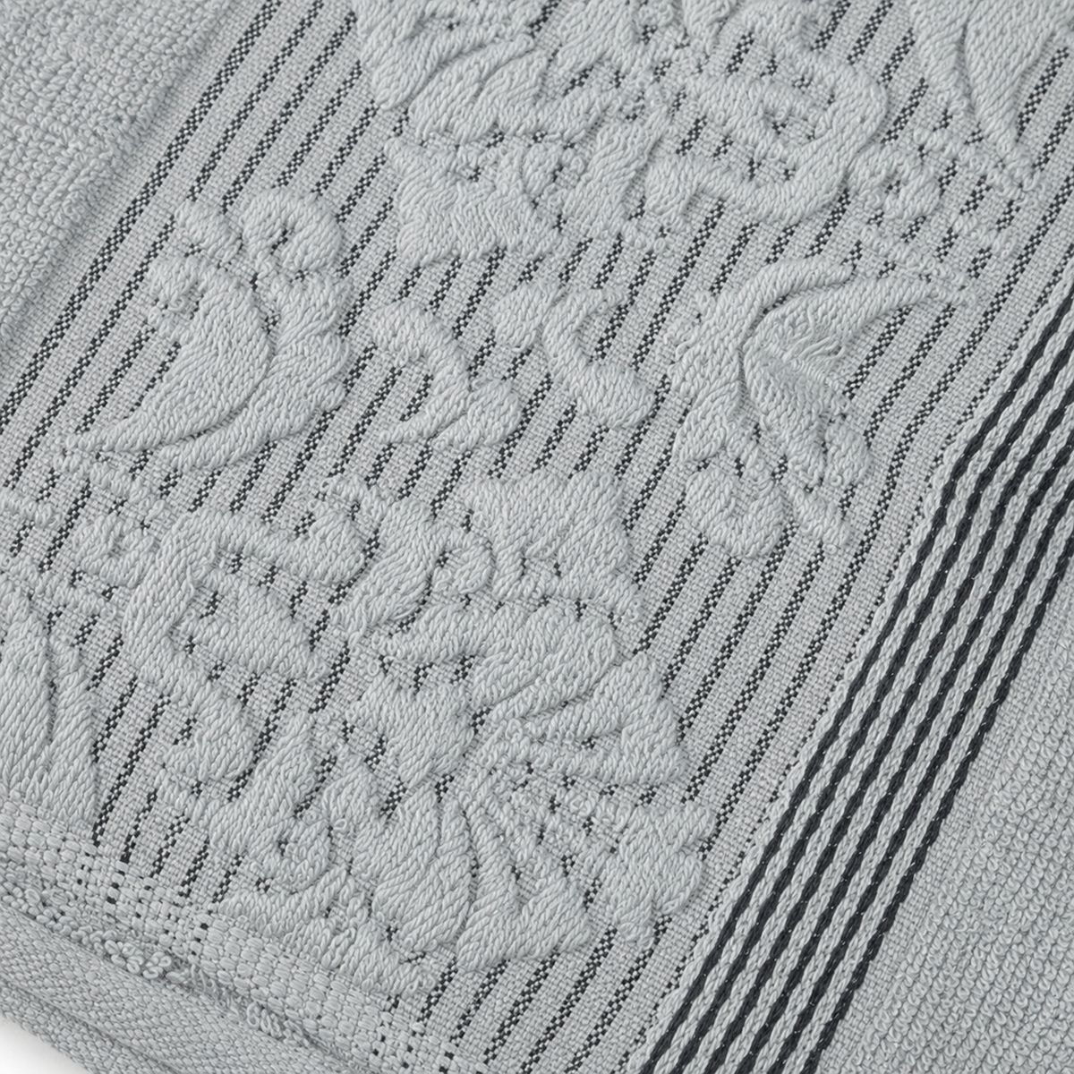 BABY TOWEL LINES PRINTED GREY