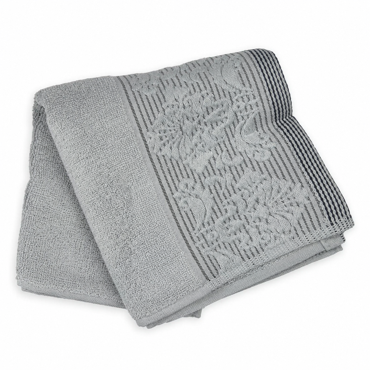 BABY TOWEL LINES PRINTED GREY
