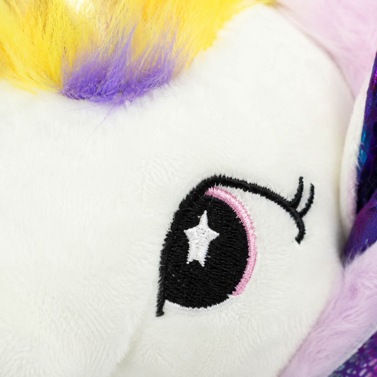 UNICORN SOFT TOY BAG 3D GLITTER SPARKLY WINGS PURPLE FOR KIDS
