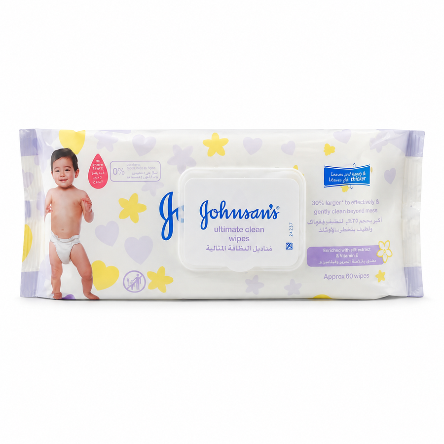 JOHNSON BABY WIPES 60PCS