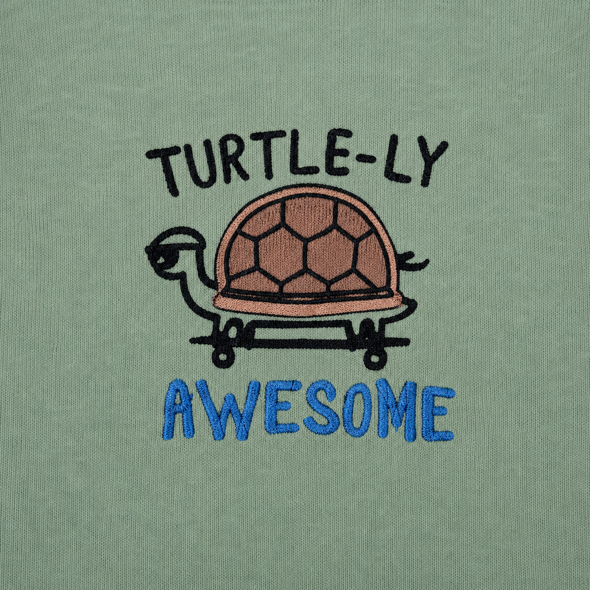 Half-Sleeve Cotton Baby Bodysuits 3-Pack – Green Turtle