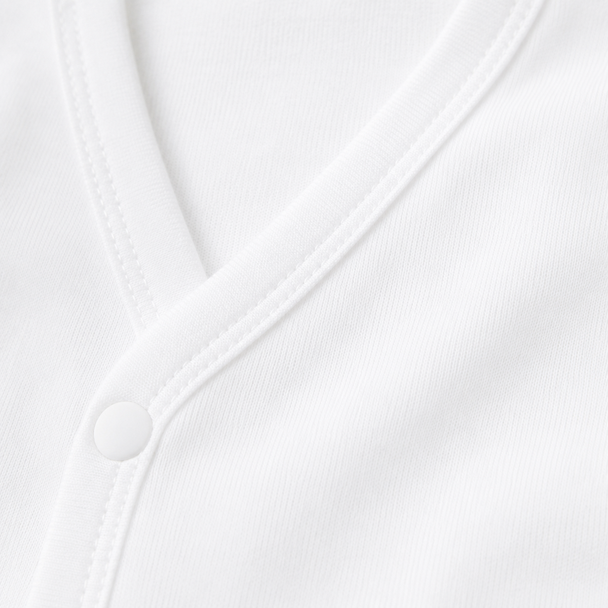 Full-Sleeve Button Baby Vests 3-Pack – White