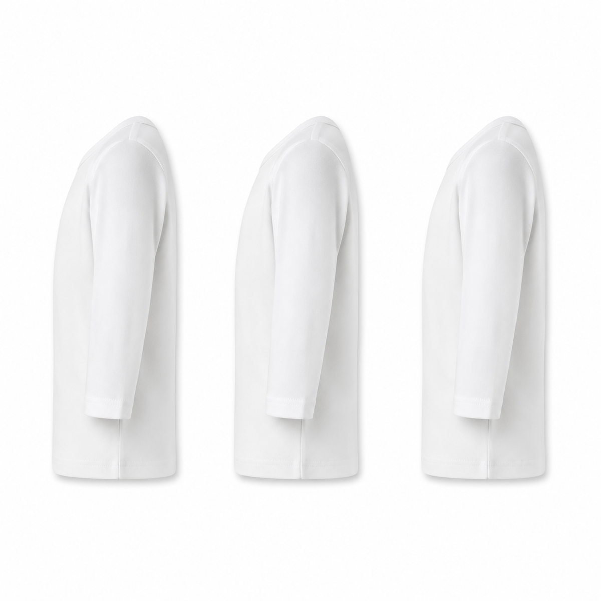 Full-Sleeve Cotton Baby Inner Vests 3-Pack – White