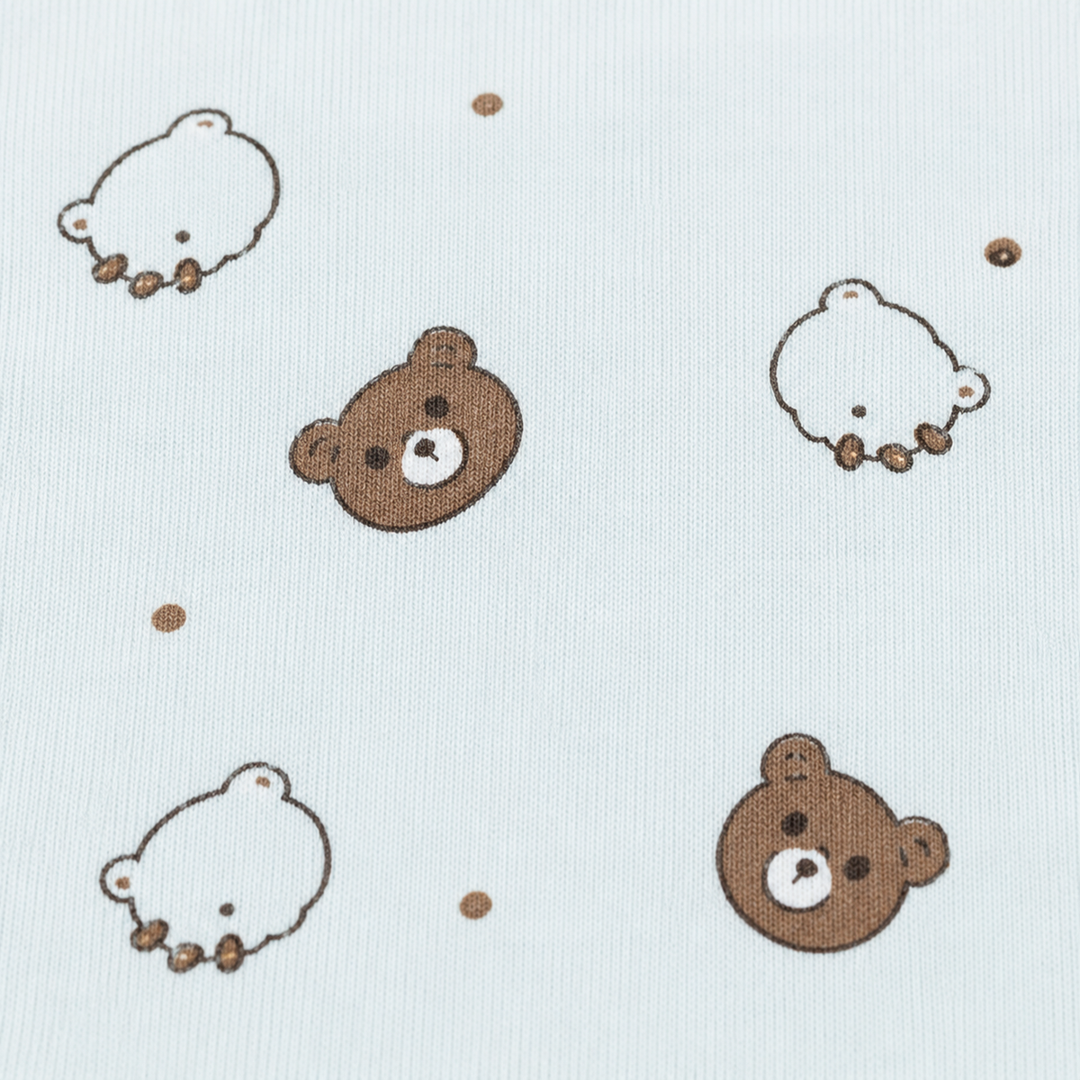 Unisex Baby Bodysuits 4-Pack – Bear & Mixed Prints, 6–9M