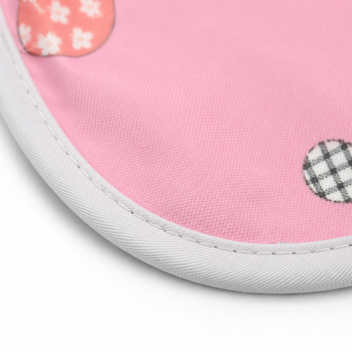 BABY PLASTIC BIB BUTTON BUNNY PINK