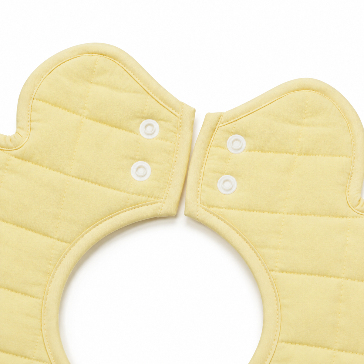 2 PACK BABY BUNNY APPLIQUE FLORAL BIB YELLOW 360 DEGREE COVERAGE