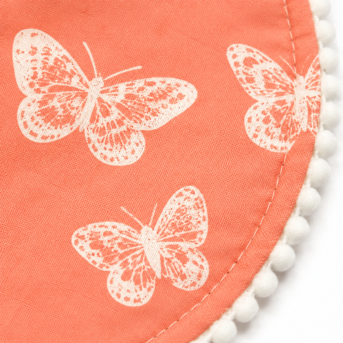 ALPACA PREMIUM 2 COTTON BIBS WITH SOFT SILICON SPOON BUTTERFLY PRINT