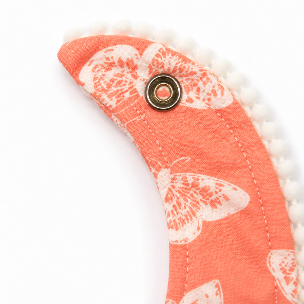 ALPACA PREMIUM 2 COTTON BIBS WITH SOFT SILICON SPOON BUTTERFLY PRINT