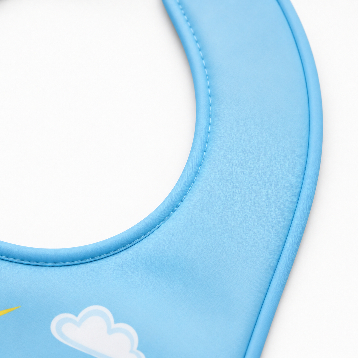 BABY BIB & MAT SET SUPER FOX PRINT SKY BLUE (BPA FREE) NON TOXIC WATERPROOF