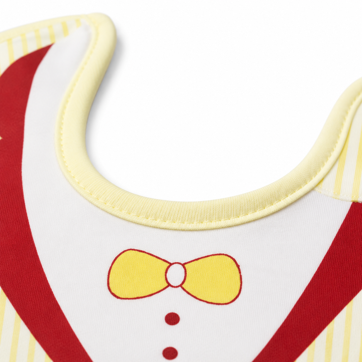 BABY BIB CLASSICAL BOW PRINTED YELLOW