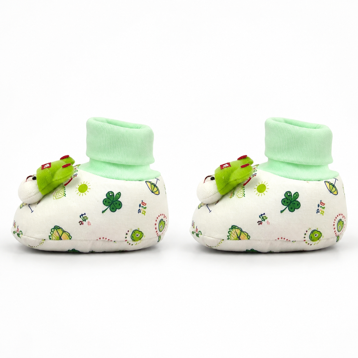 BABY GIFT BOOTIES THAI PRINTED GREEN