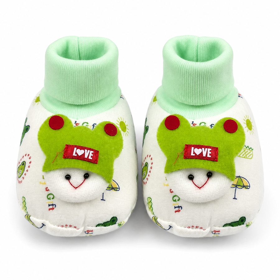 BABY GIFT BOOTIES THAI PRINTED GREEN