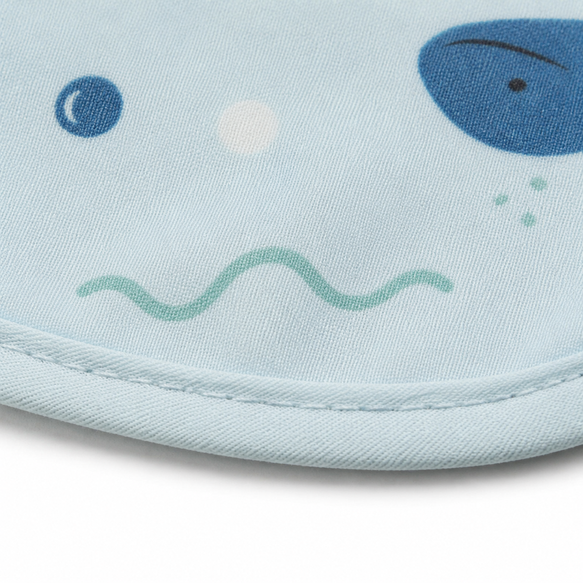 BABY PLASTIC BIB BUTTON JELLY FISH SKY BLUE