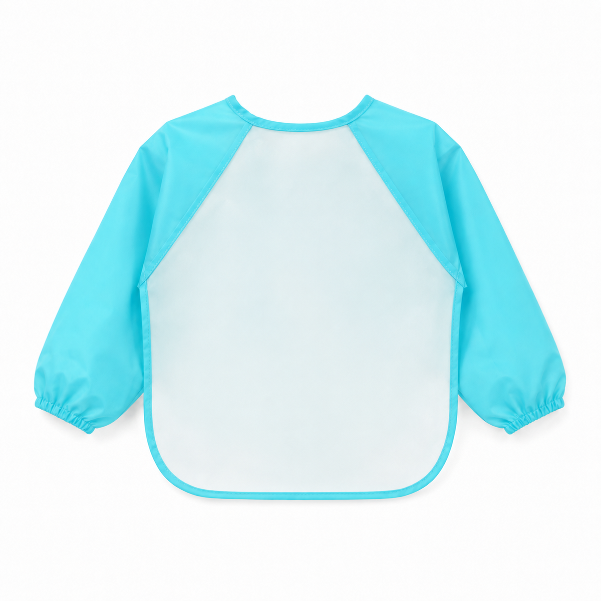 BABY PLASTIC SHIRT BIB CYAN