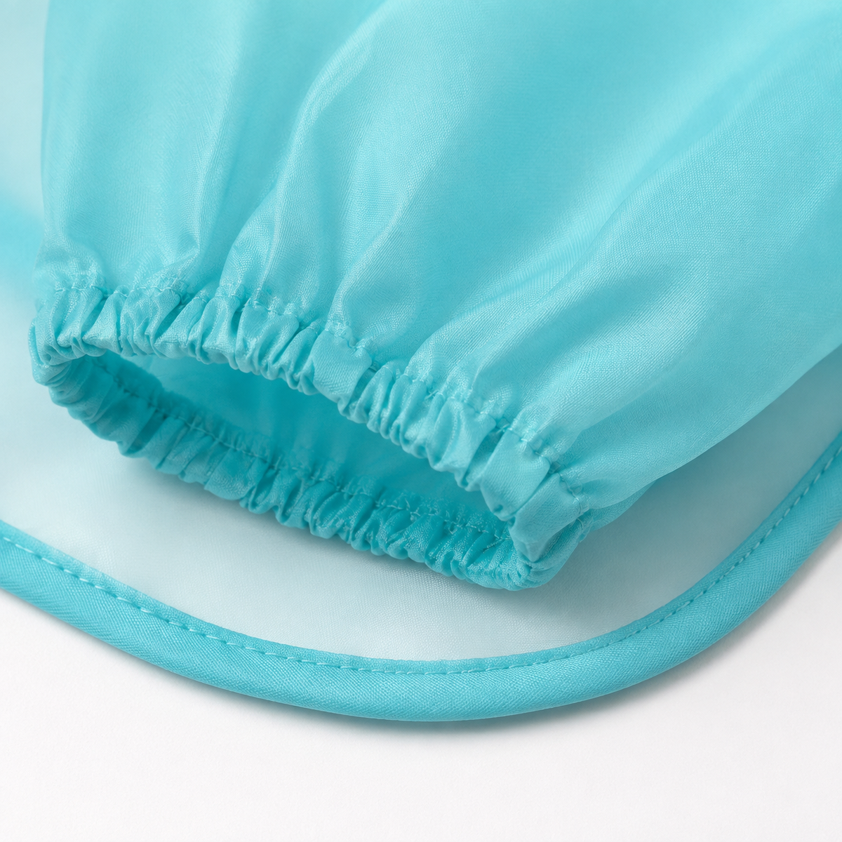 BABY PLASTIC SHIRT BIB CYAN
