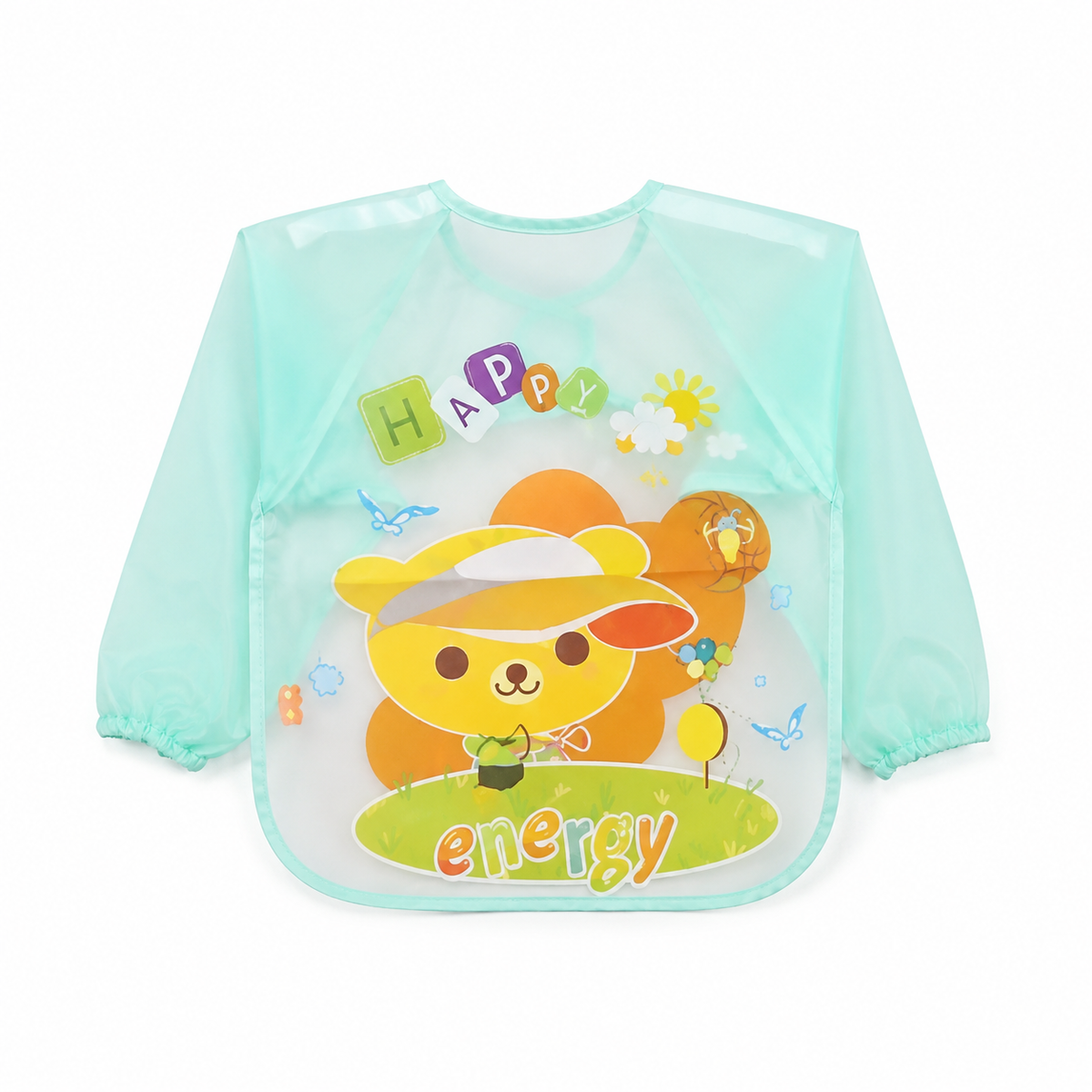 BABY PLASTIC SHIRT BIB GREEN