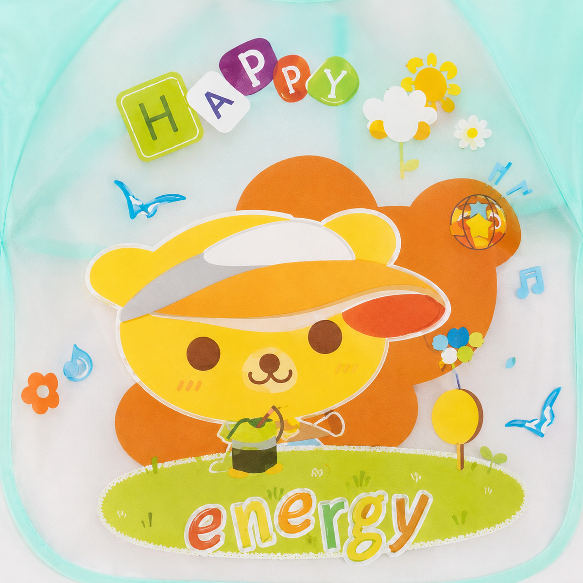 BABY PLASTIC SHIRT BIB GREEN