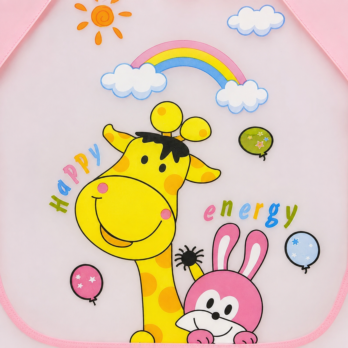 BABY PLASTIC SHIRT BIB PINK