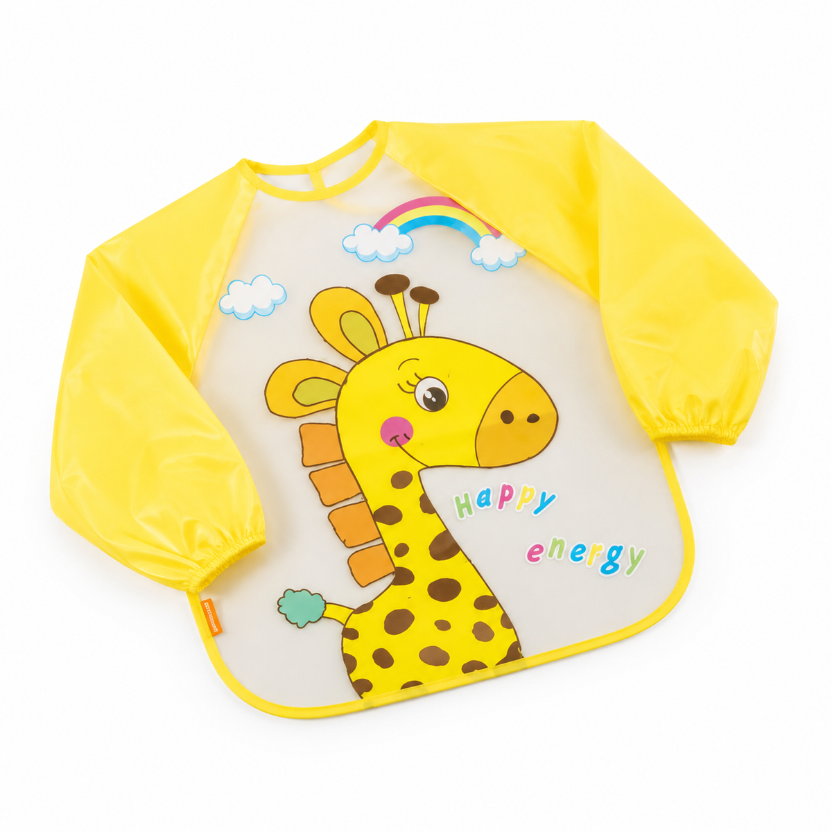 BABY PLASTIC SHIRT BIB YELLOW