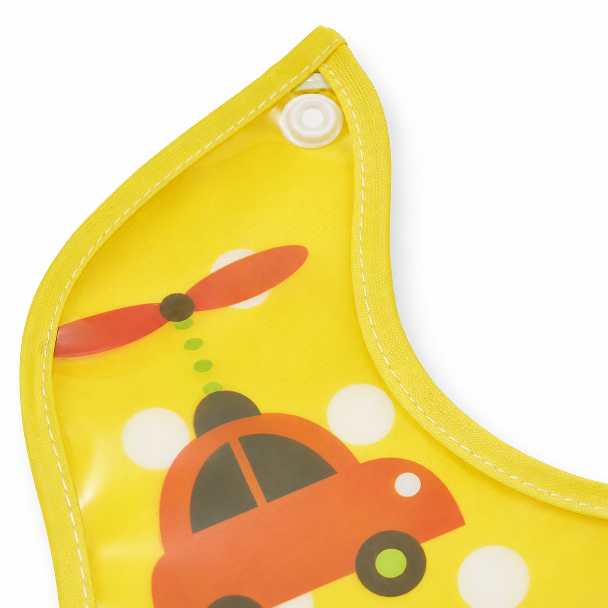BABY POCKET BIB CAR YELLOW