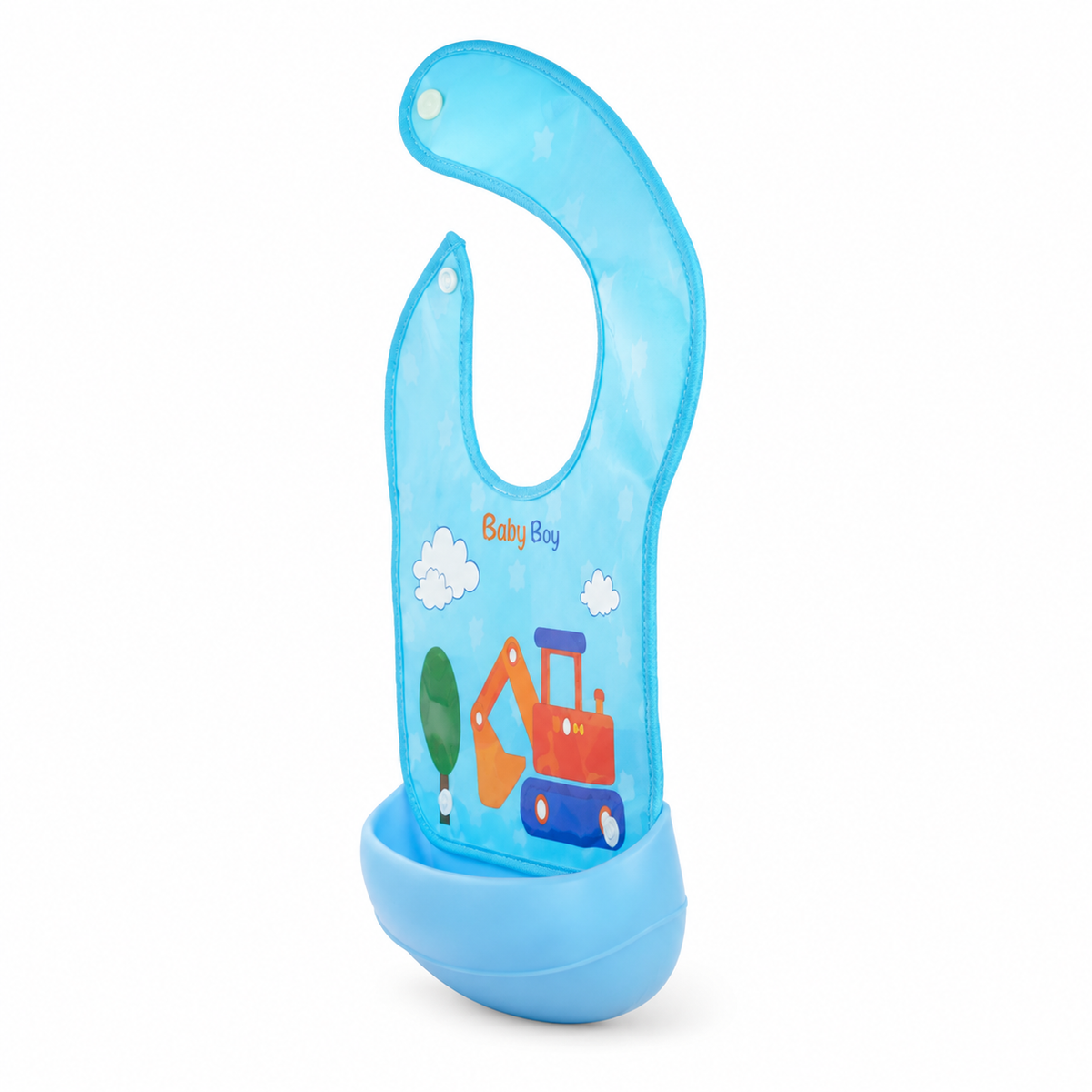 BABY POCKET BIB CRAIN BLUE
