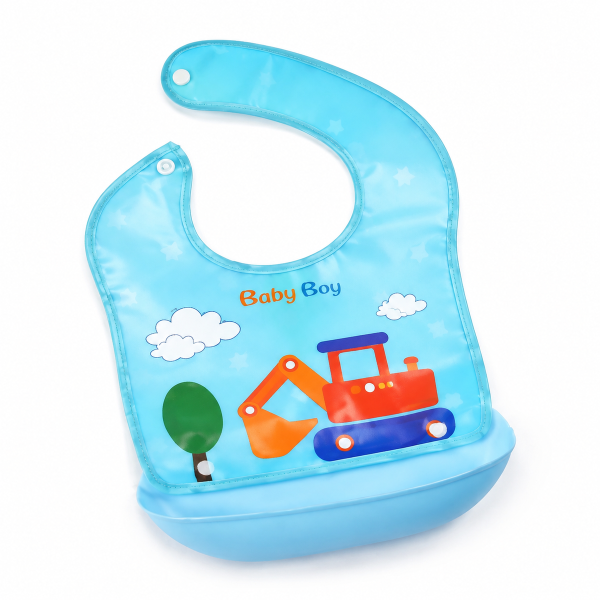 BABY POCKET BIB CRAIN BLUE
